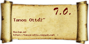 Tanos Ottó névjegykártya