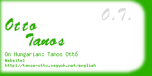 otto tanos business card